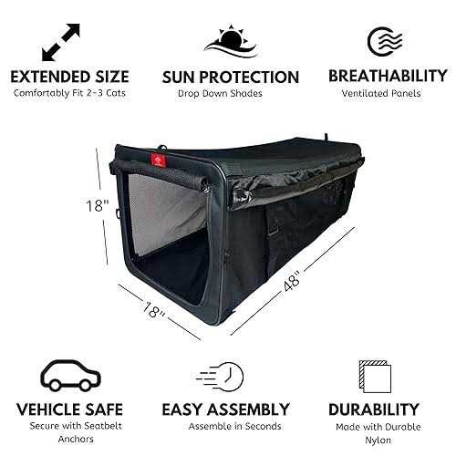 Black Cat Outdoor Playpen with Seatbelt Straps V2033