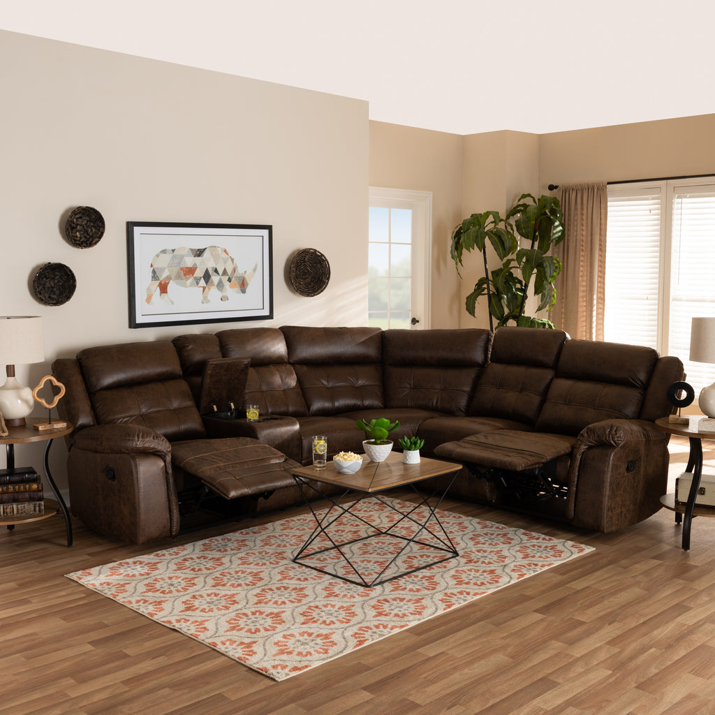 6-Piece Sectional Recliner Sofa B842