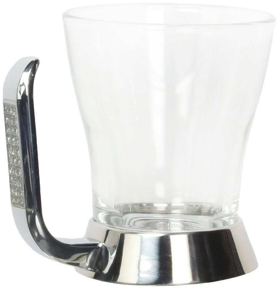 6 Stainless Steel Glass Tea Cups Q95682