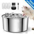 Stainless Steel Cat Water Fountain, 108Oz/3.2L Automatic Dog Water Bowl Dispenser K614899