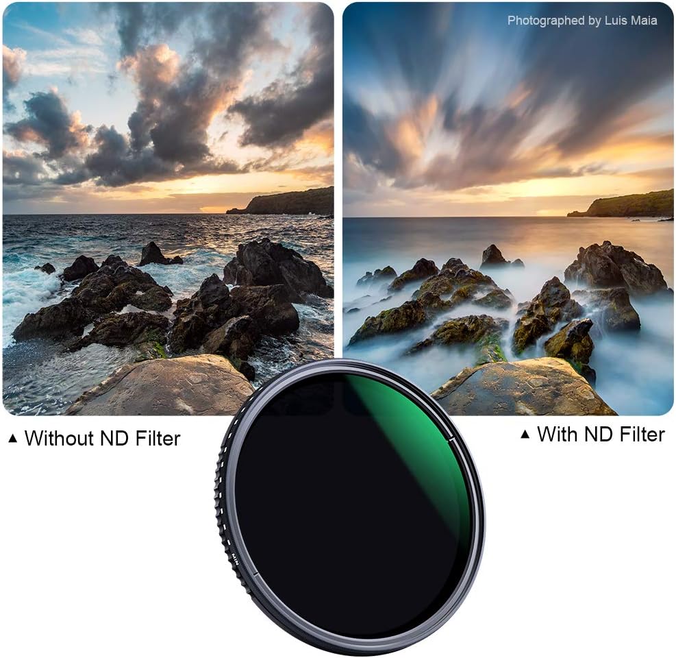 77mm Variable Neutral Density Filter ND8-ND2000 Adjustable ND Filter with Multi-Layer Coatings F71863