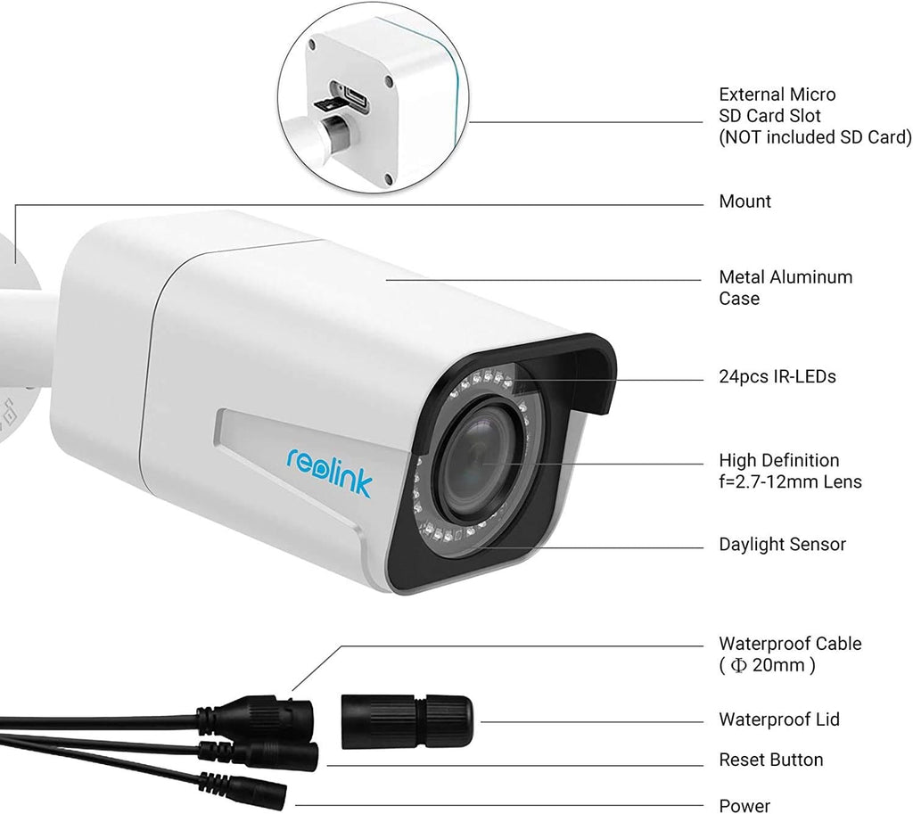 5MP PoE Security Camera with 4X Optical Zoom M326