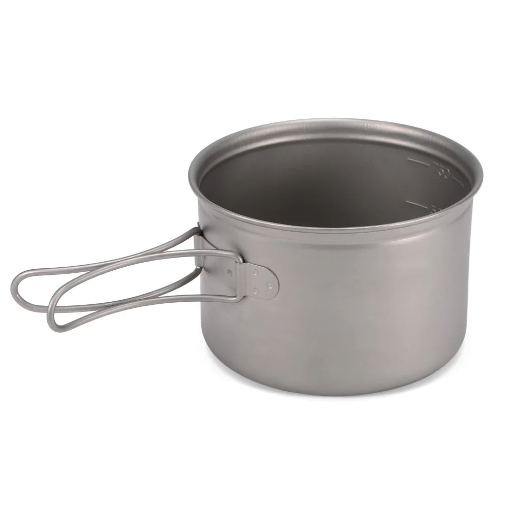 Titanium Cookware Set 1000ml 750ml Pot Pan Spoon Set Z568540