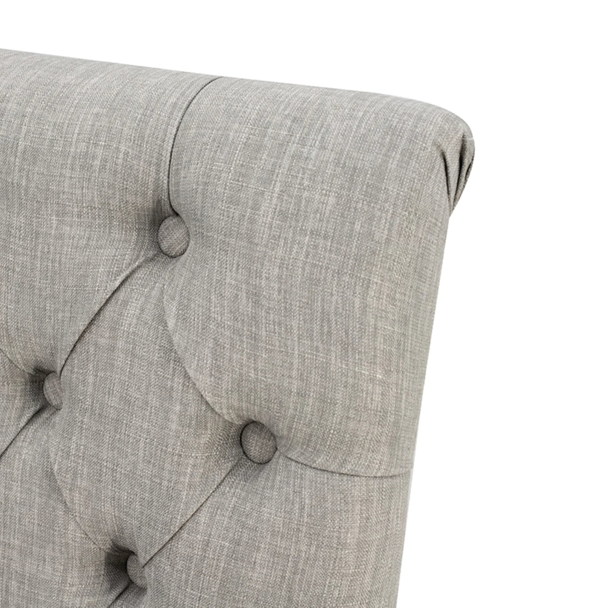 Gray Tufted Back Wooden Dining Chairs with Soft Cushion T144