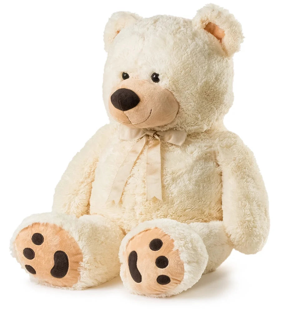Cream Teddy Bear With Ribbon H807