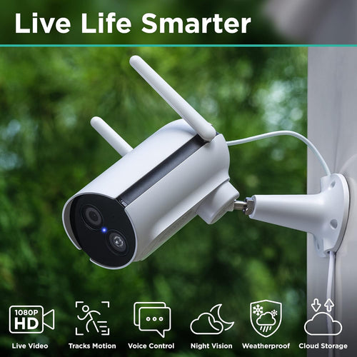 1080p HD IP65 Weatherproof Security Camera with 2-Way Audio and Night Vision Y7105