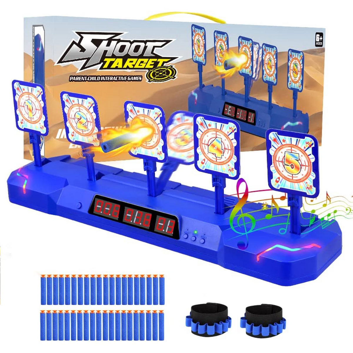 Electronic Scoring Auto Reset Shooting Digital Target for Nerf Guns Toys Q9014