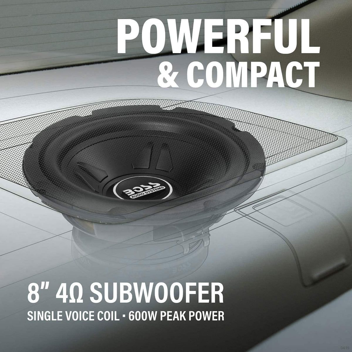 600-Watt 8-Inch Car Subwoofer Audio Speaker, Pack of 2 I496