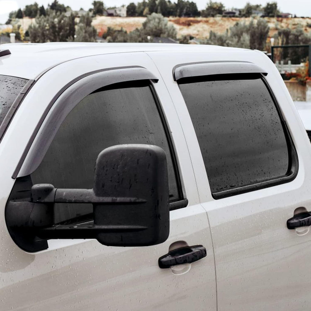 4pcs Tape-on Window Deflectors for GMC Sierra 1500 Crew Cab E442319