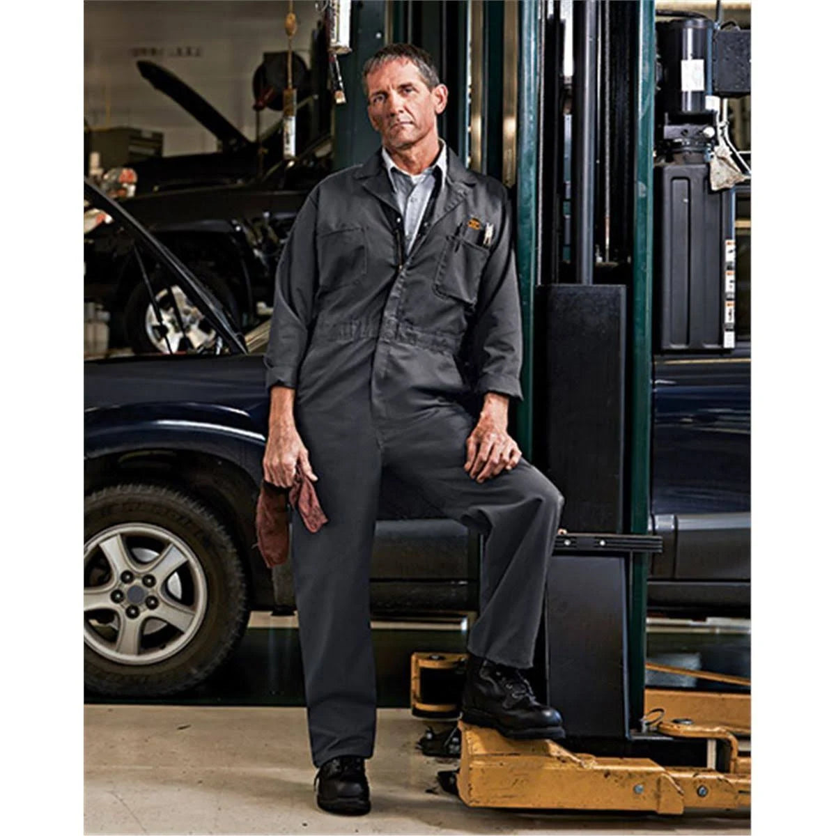 Brown Twill Action Back Coverall F698078
