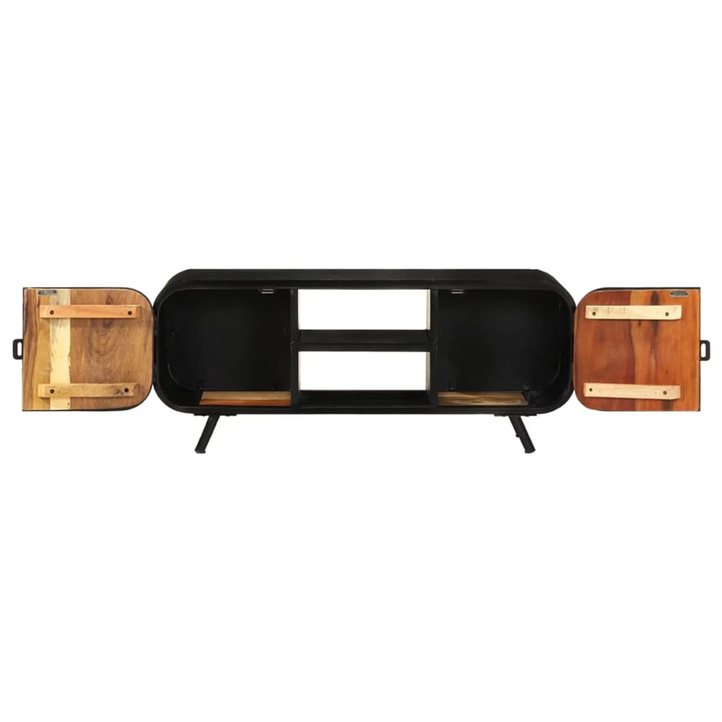 Reclaimed Wood TV Stand with 2 Doors and 2 Shelves Z66941