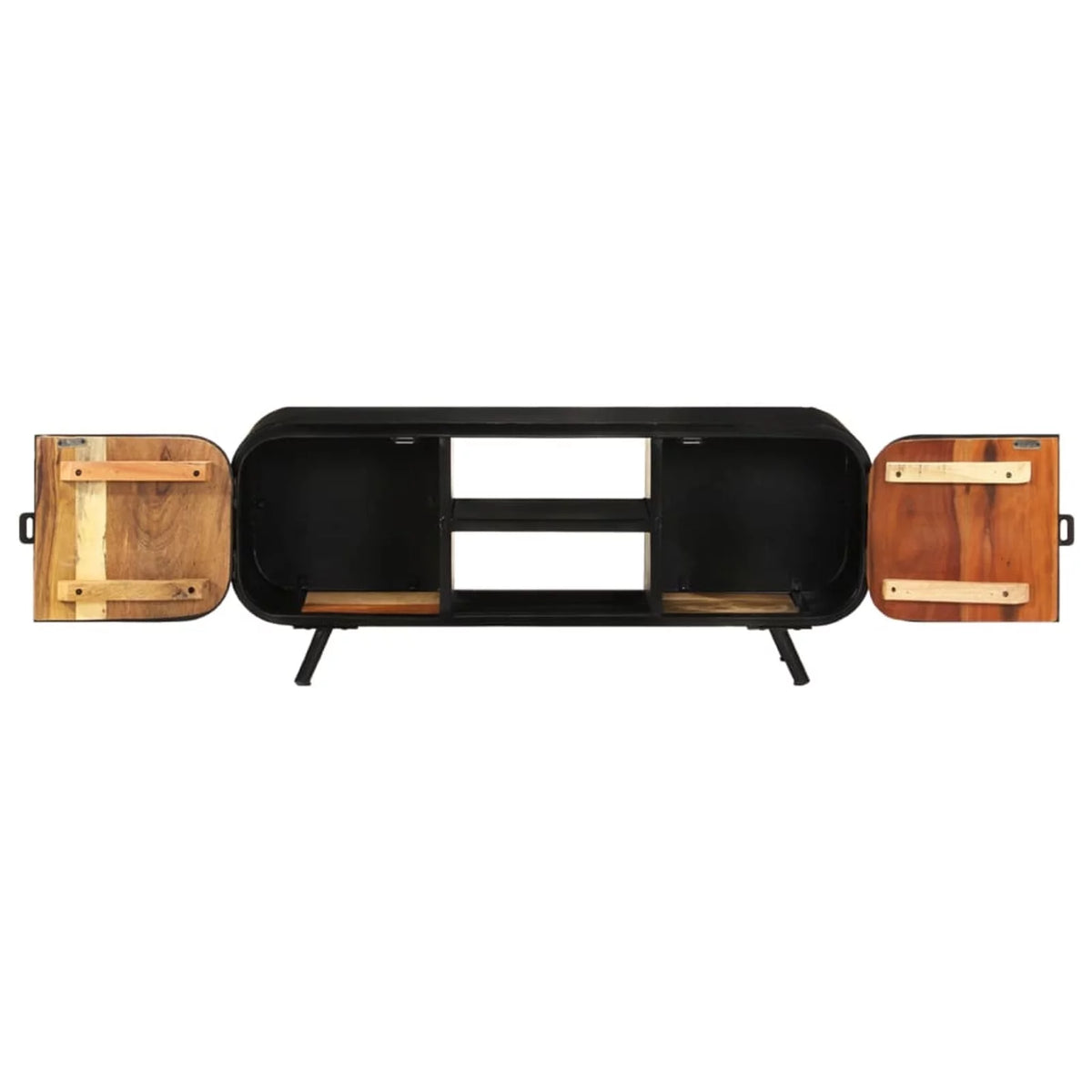 Reclaimed Wood TV Stand with 2 Doors and 2 Shelves Z66941
