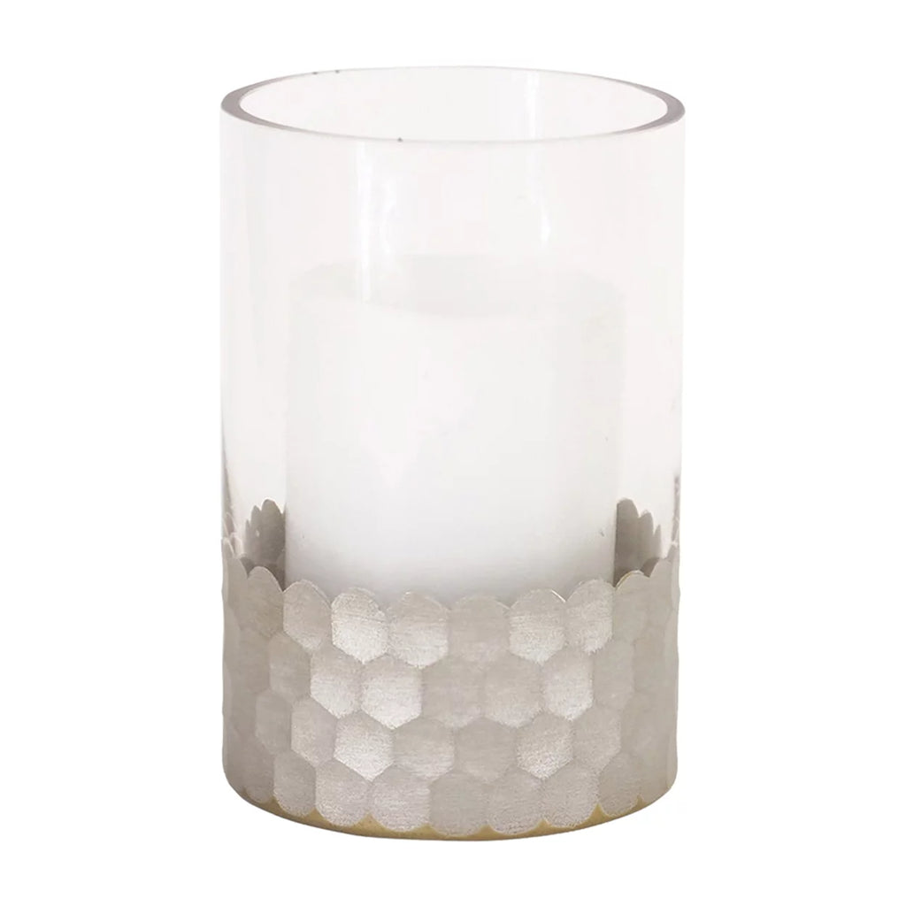 Honeycomb Glass Candle Holder Set of 2 T1843