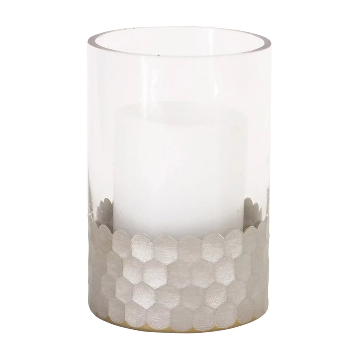 Honeycomb Glass Candle Holder Set of 2 T1843