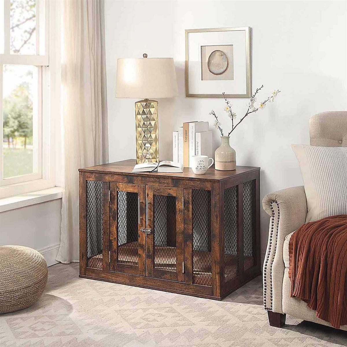 Furniture Style Dog Crate with Tray V4269