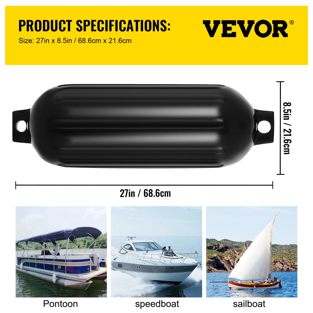 Ribbed Vinyl Boat Fenders Pack of 4 P828