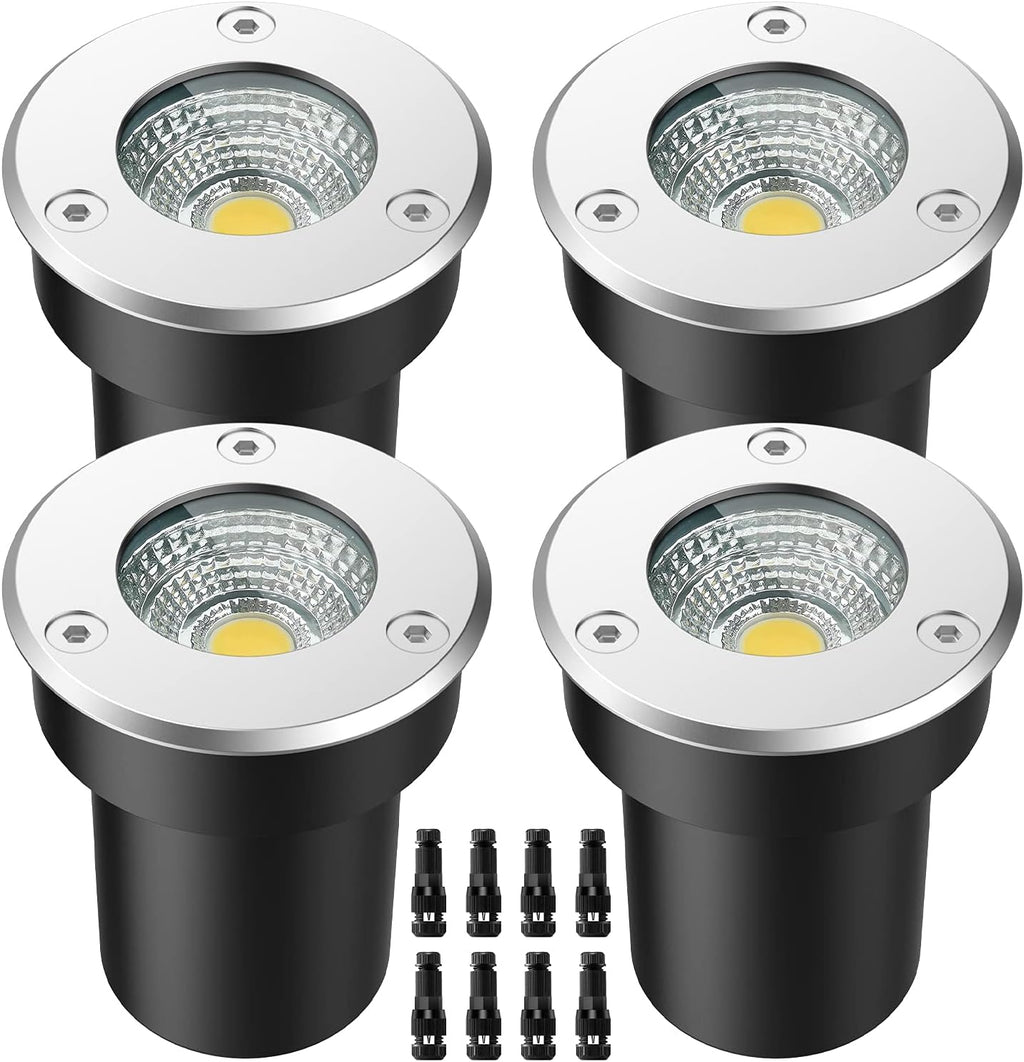 6W IP67 Waterproof Low Voltage Landscape Well Lights Pack of 2 Q11540