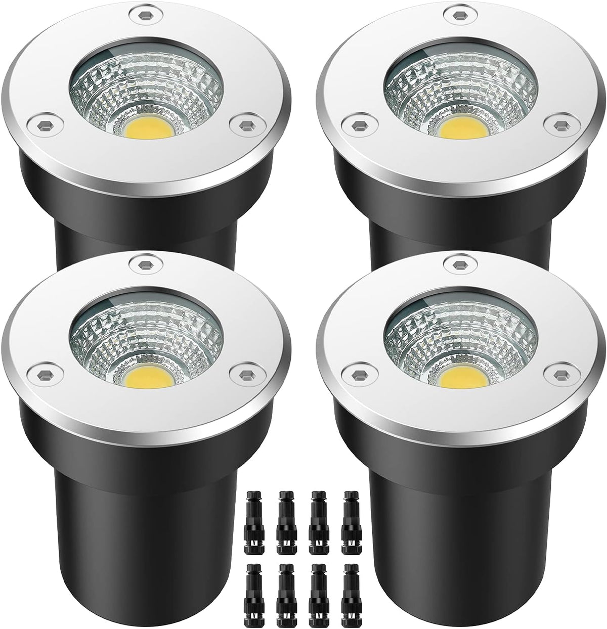 6W IP67 Waterproof Low Voltage Landscape Well Lights Pack of 2 Q11540