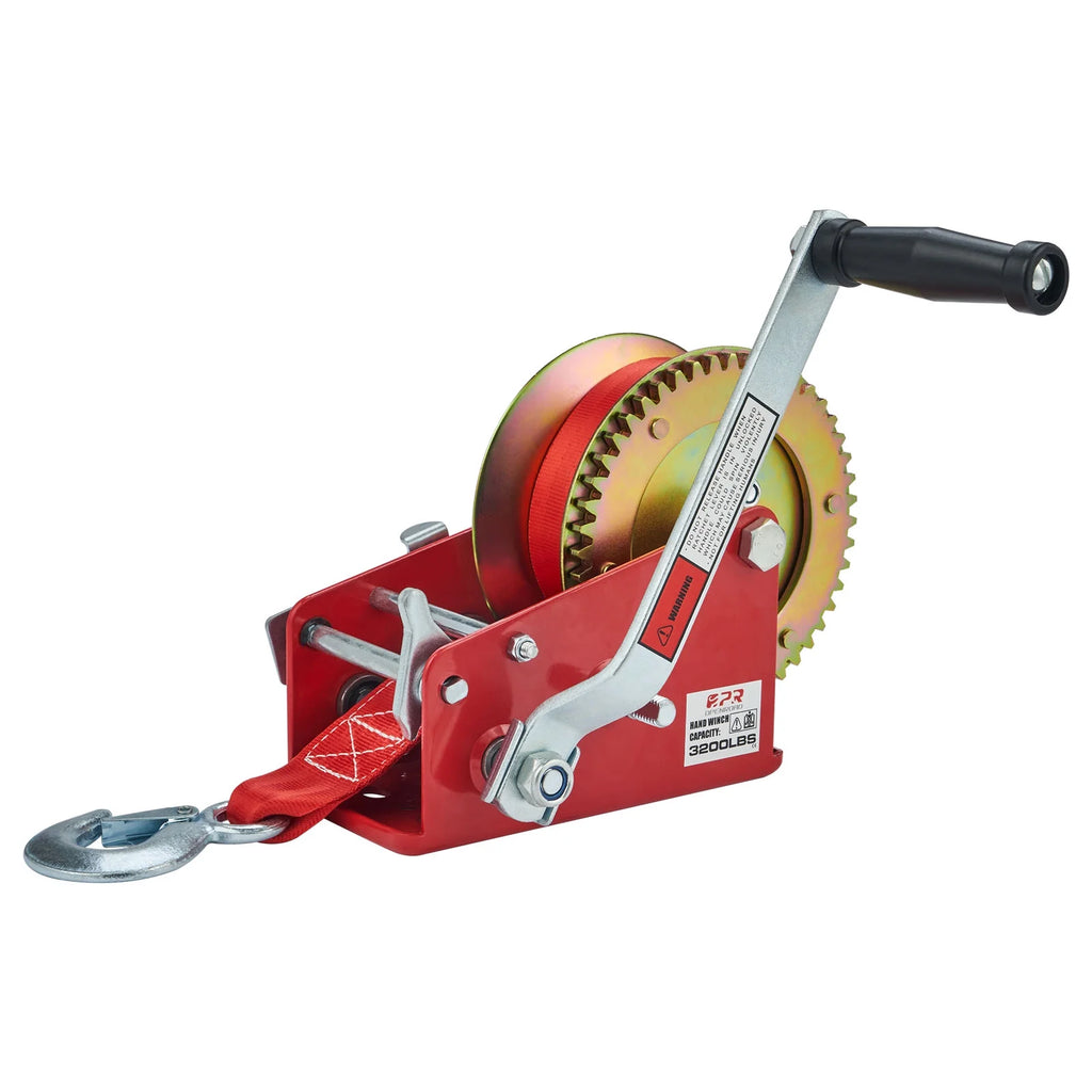 3200lbs Hand Winch with 10m Strap K2736