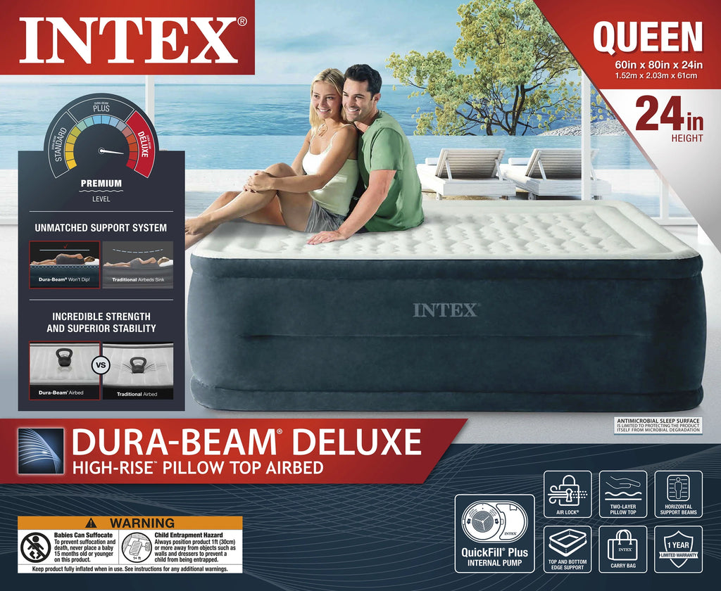 Queen Dura-Beam Airbed Mattress with Internal Pump F321