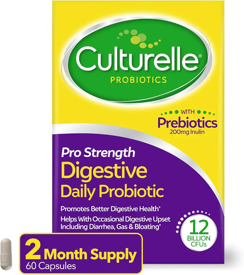 60 Count Probiotics For Digestive Health with Prebiotics L93368