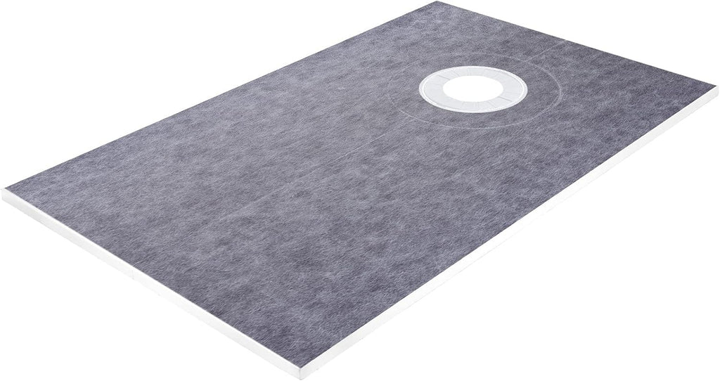 38" x 60" Watertight Shower Curb Overlay with 4" Stainless Steel Grate V573