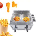 2 Burner Propane Gas Deep Fryer Stainless Steel L739
