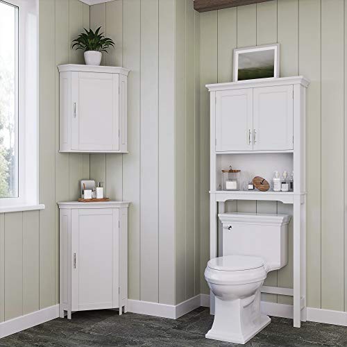 White Corner Storage Wall Cabinet Q21689