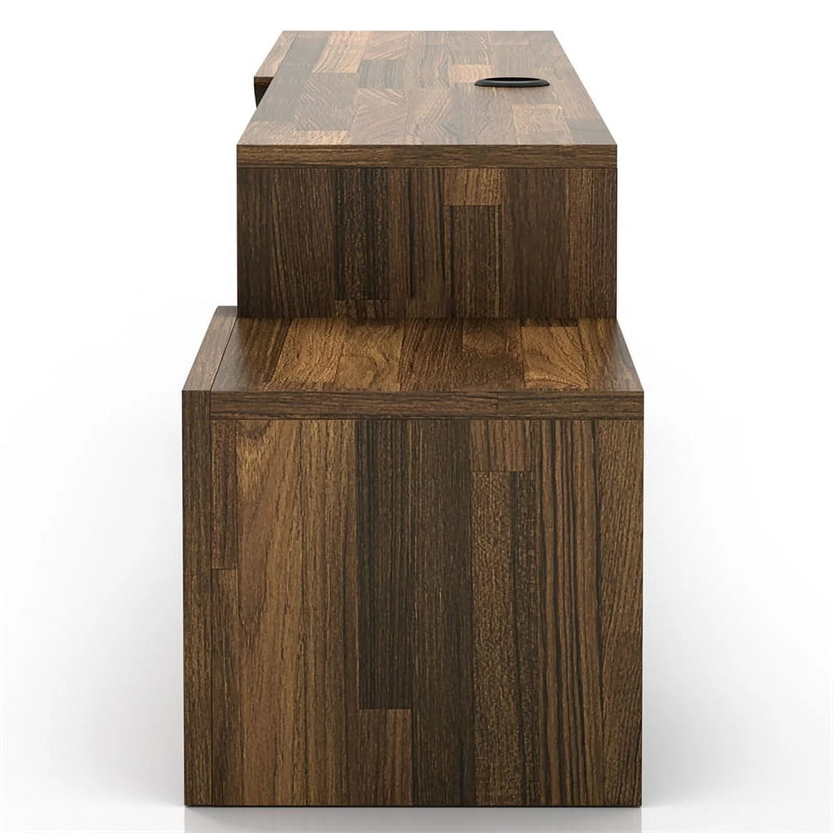 Brown Hickory 2-Shelf Floating TV Console Q2060