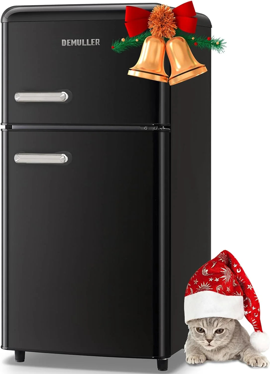 3.5 Cu.ft Dual Door Small Refrigerator with Freezer J2349