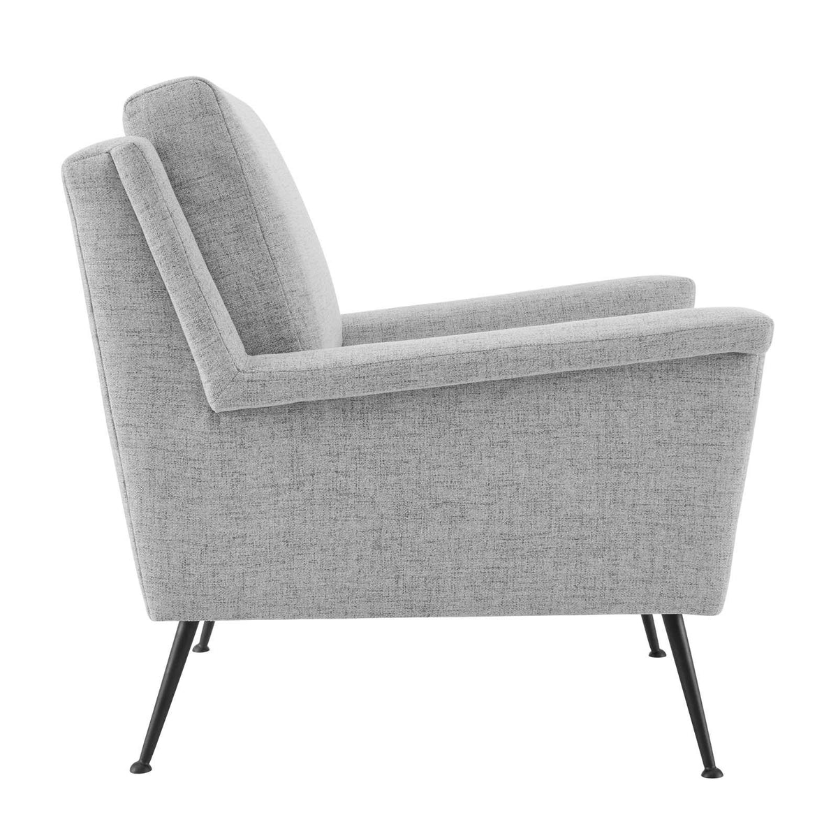 Fabric Armchair Black Gray U1009