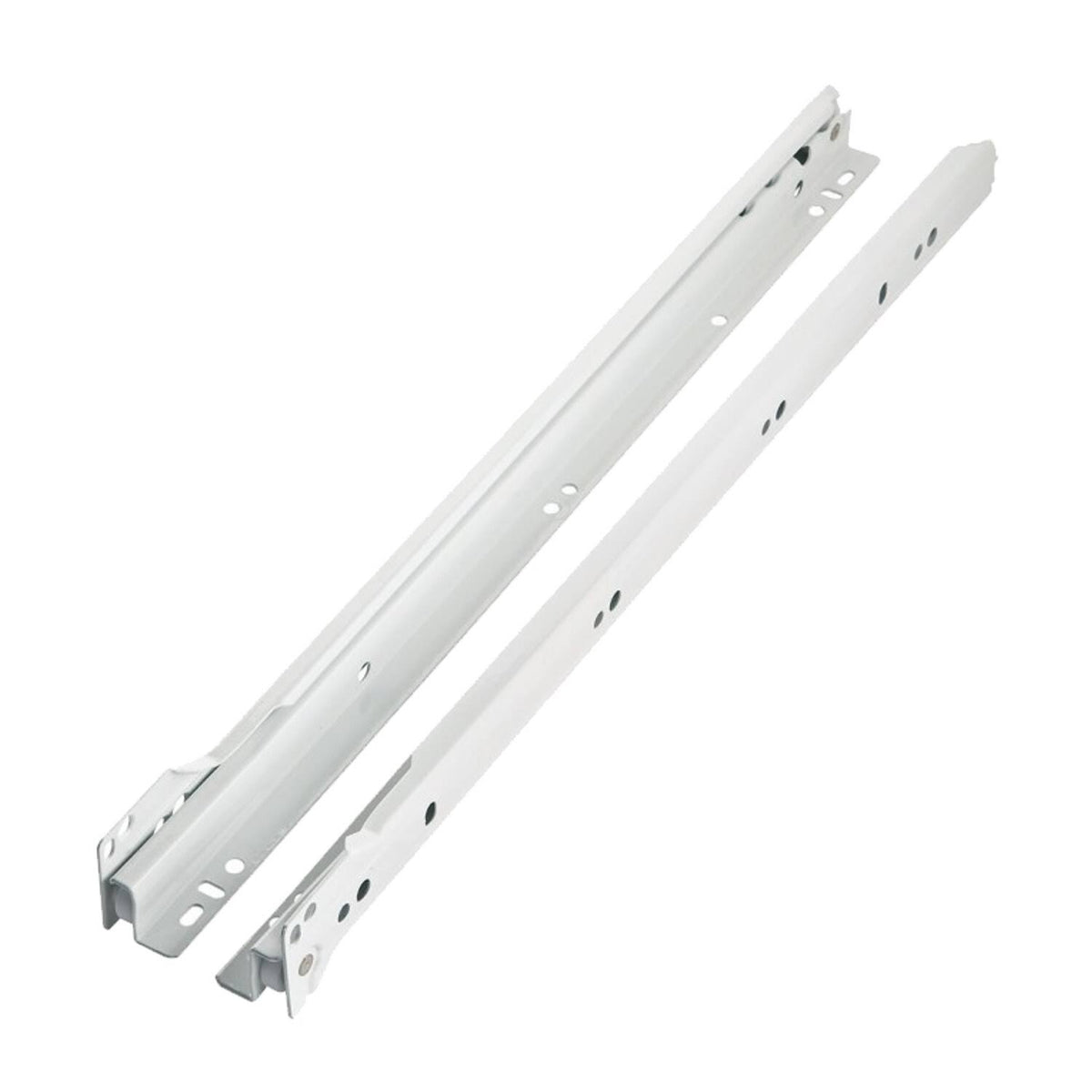 White 16-inch 75-Pound Capacity 3/4 Extension Euro Epoxy Slide (Pack of 10 Pairs) V54159