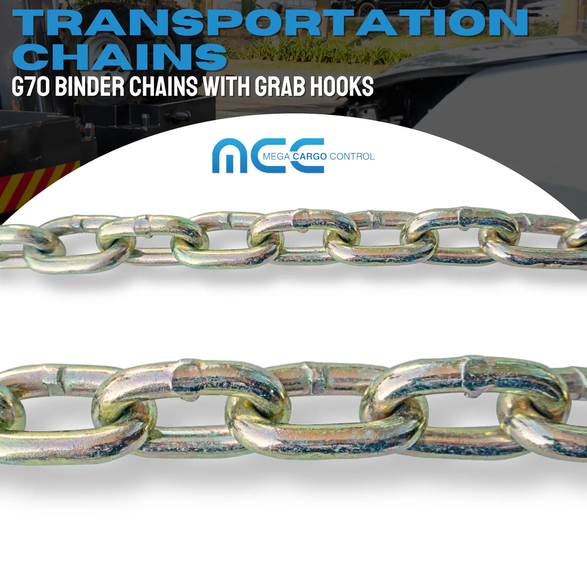 2 Pack G70 5/16" x 20' Tow Chain with Grab Hook N9284