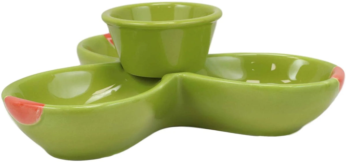 Ceramic Olive Halves Shaped Serving Bowl Plate Dish Platter I584823