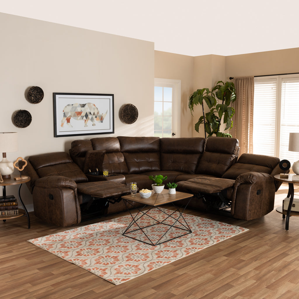 6-Piece Sectional Recliner Sofa B842
