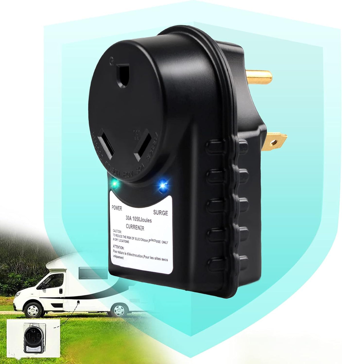 50 Amp RV Surge Protector with LED Indicator Light J833435