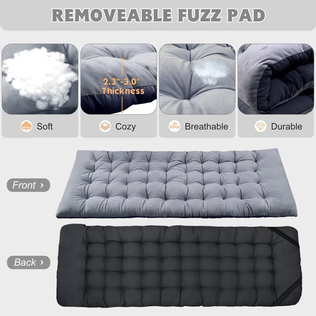 2 Pack Oversized Portable Folding Bed with Mattress and Carry Bag G51098