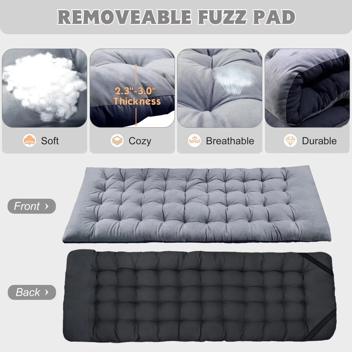 2 Pack Oversized Portable Folding Bed with Mattress and Carry Bag G51098