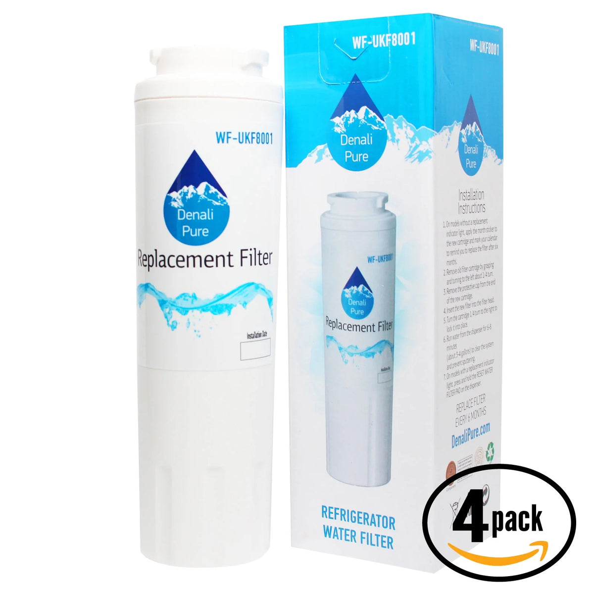 4-Pack Replacement Refrigerator Water Filter Cartridge Y828937