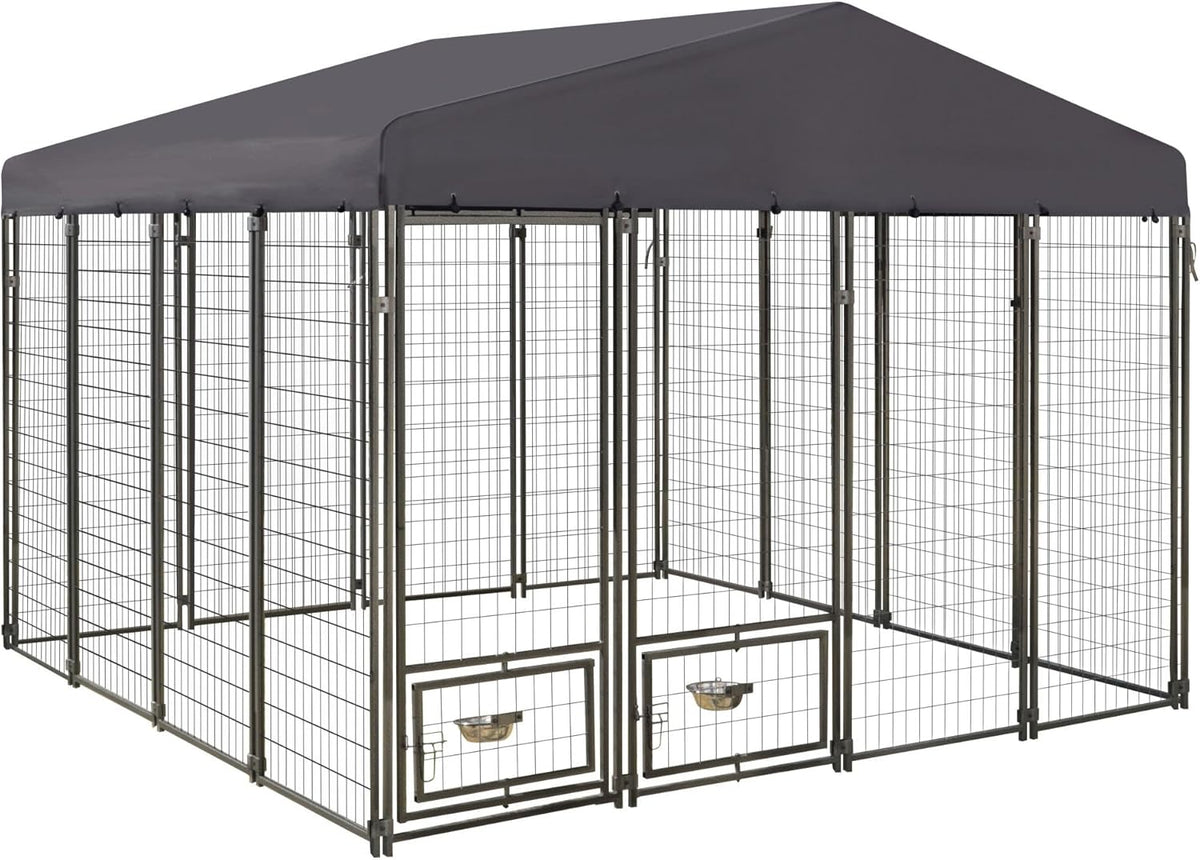 10' x 10' Large Dog Kennel with Roof and Lockable Door S1699
