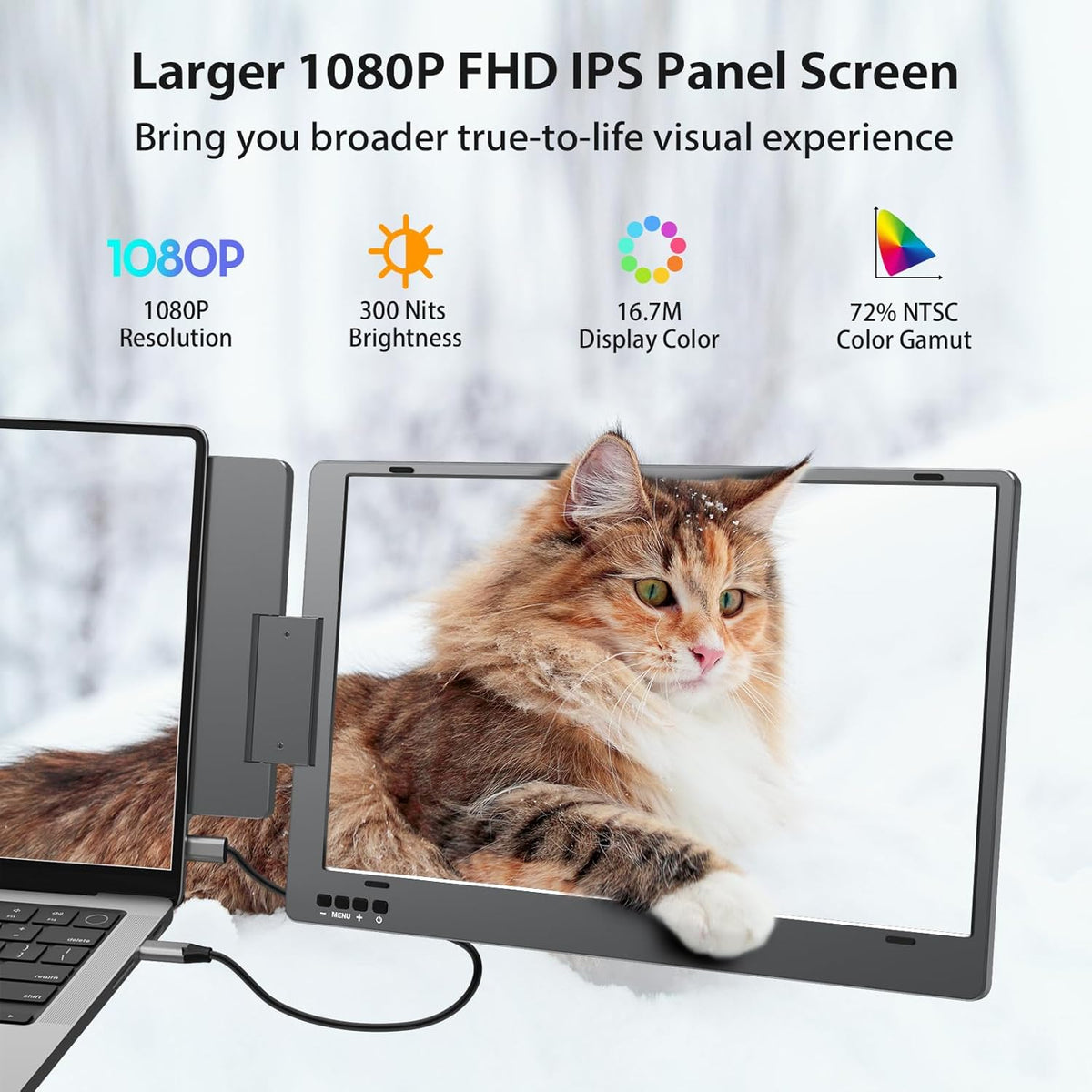 14" 1080P FHD IPS Dual Portable Monitor G889243