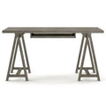 Solid Wood Desk Farmhouse Gray L135