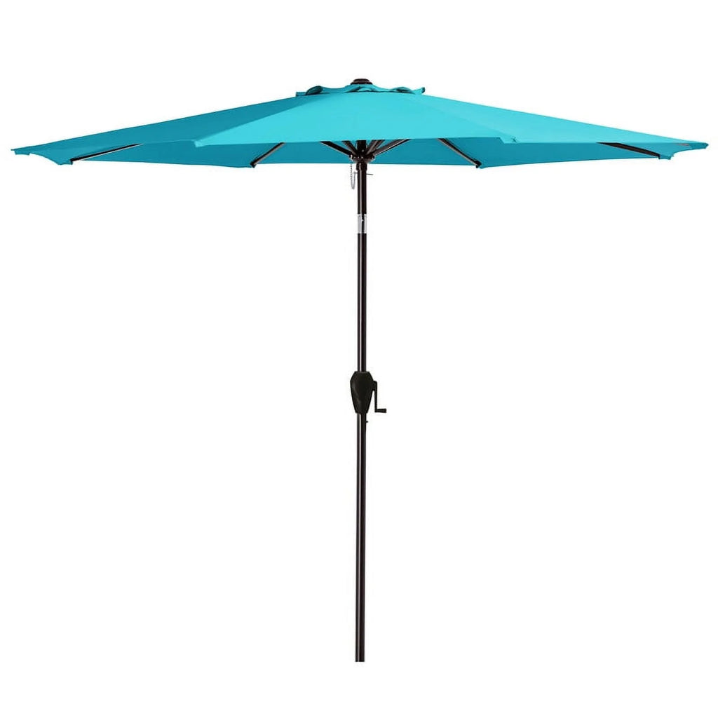 9' Outdoor Patio Umbrella with Push Button Tilt and Crank, Beige U9161