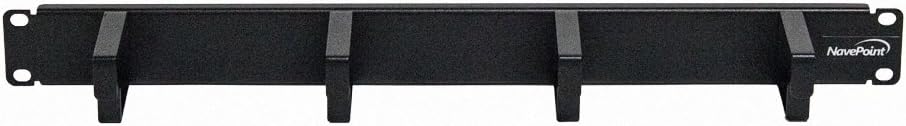 1U 19-Inch Rack Mount Cable Management Panel Black 2-Pack O95510