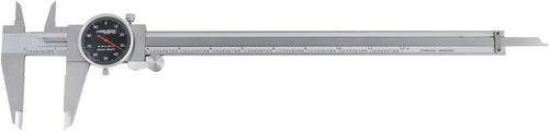 0-12'' by 0.001'' Stainless Steel Dial Caliper Pack of 2 C72978