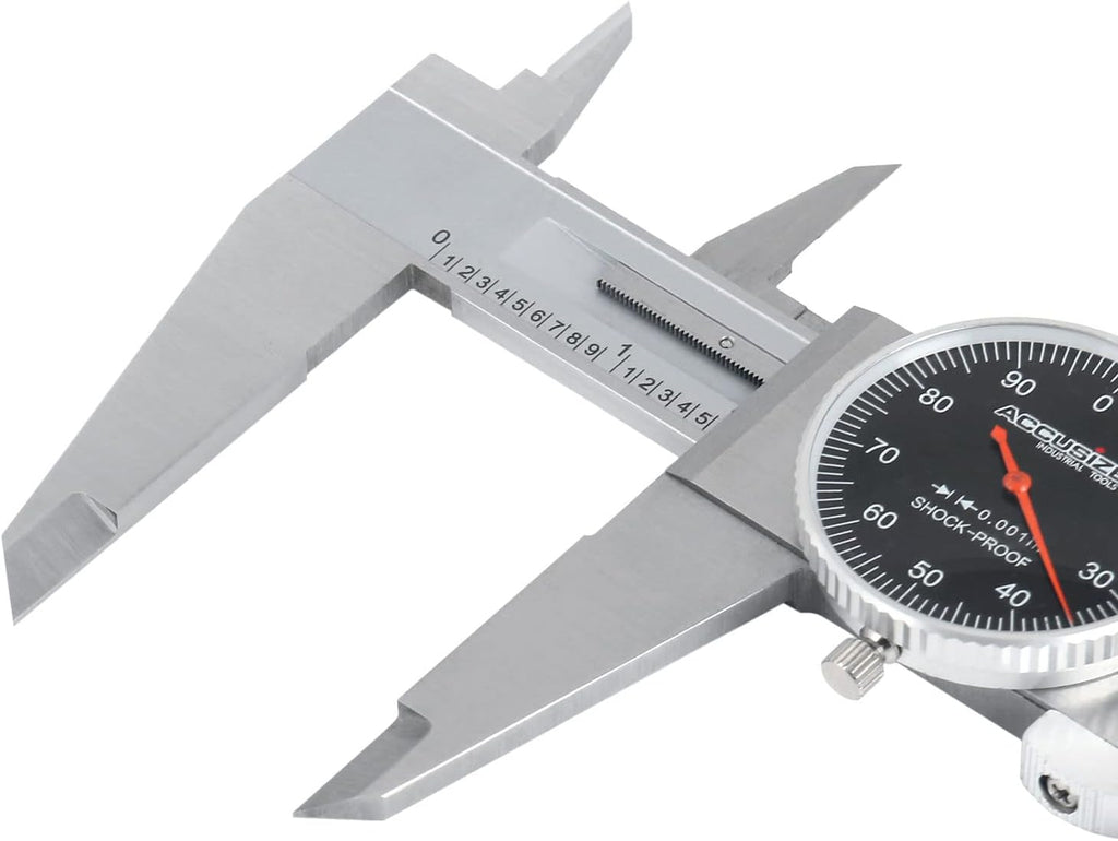 0-12'' by 0.001'' Stainless Steel Dial Caliper Pack of 2 C72978
