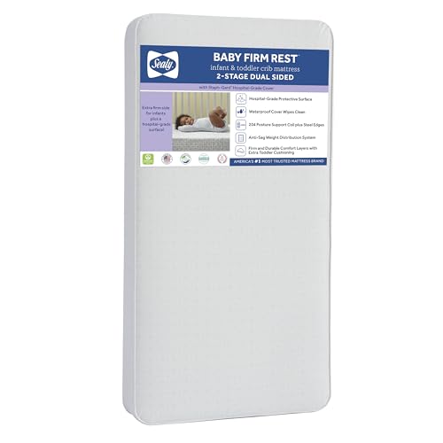 52x28" Waterproof Crib Mattress with 204 Steel Coils S840