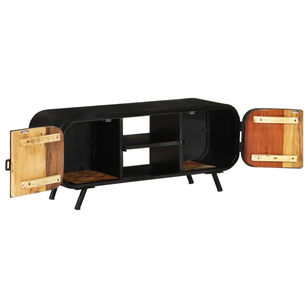Reclaimed Wood TV Stand with 2 Doors and 2 Shelves Z66941