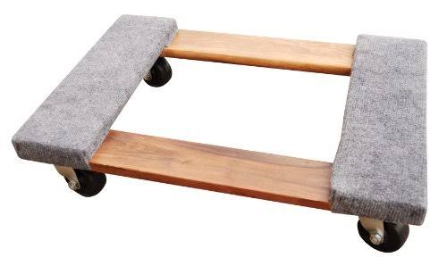 Hardwood Dolly with Carpet End, 900 lbs Capacity, 24" Length S806573
