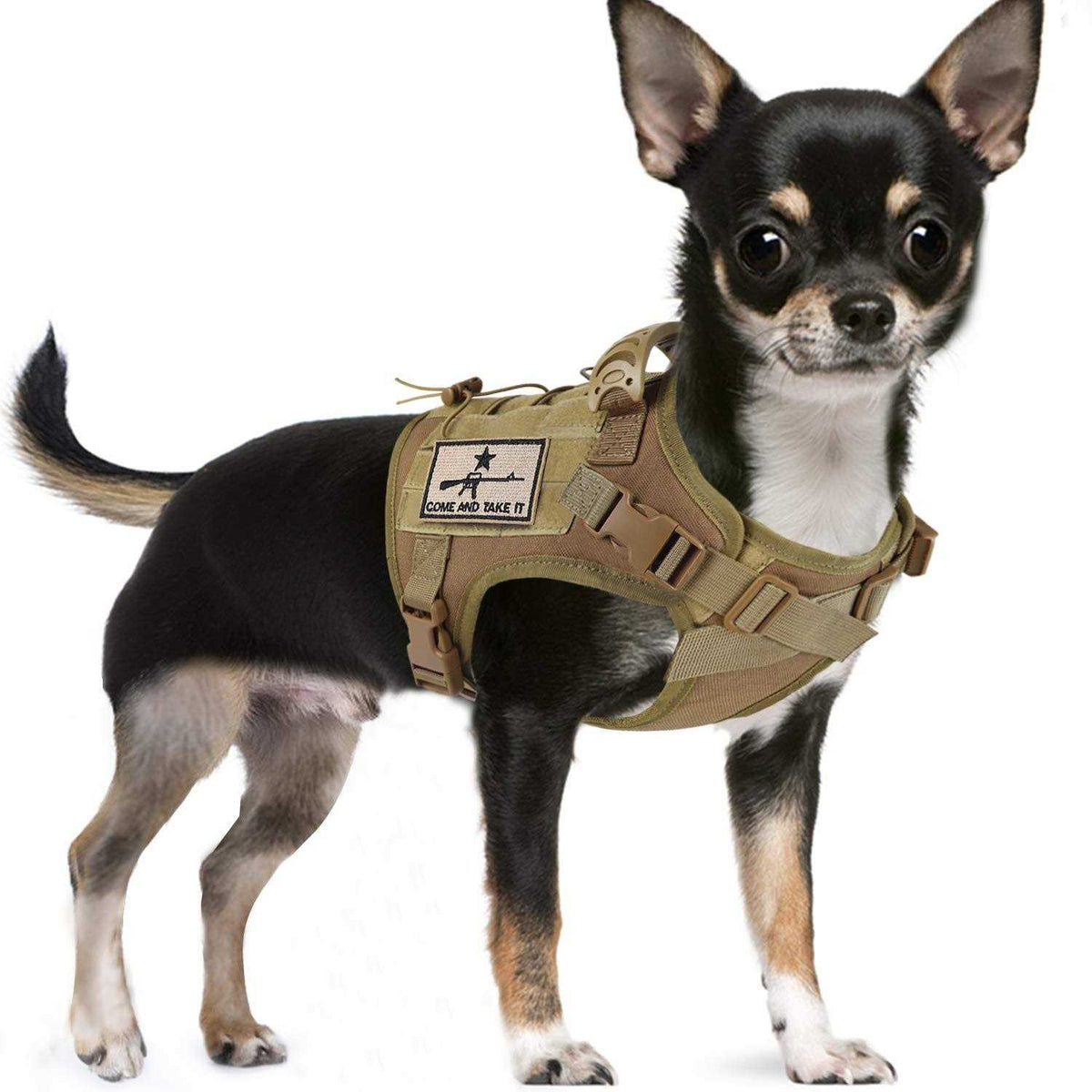 Adjustable MOLLE Dog Training Harness with Rubber Handle L864